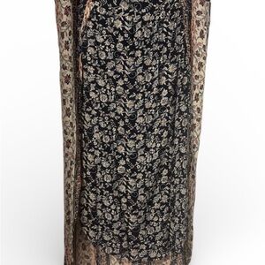 Women’s Floral Midi High Low Skirt Back Elastic Waist Maurices Size 1